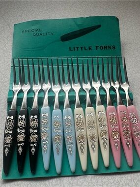 Vintage Cocktail Fork Set - Made in Japan - MCM- Original Packaging